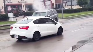 Houston Idiot Plays Bumper Cars With Real Cars, Ends With Police Cruiser As His Final