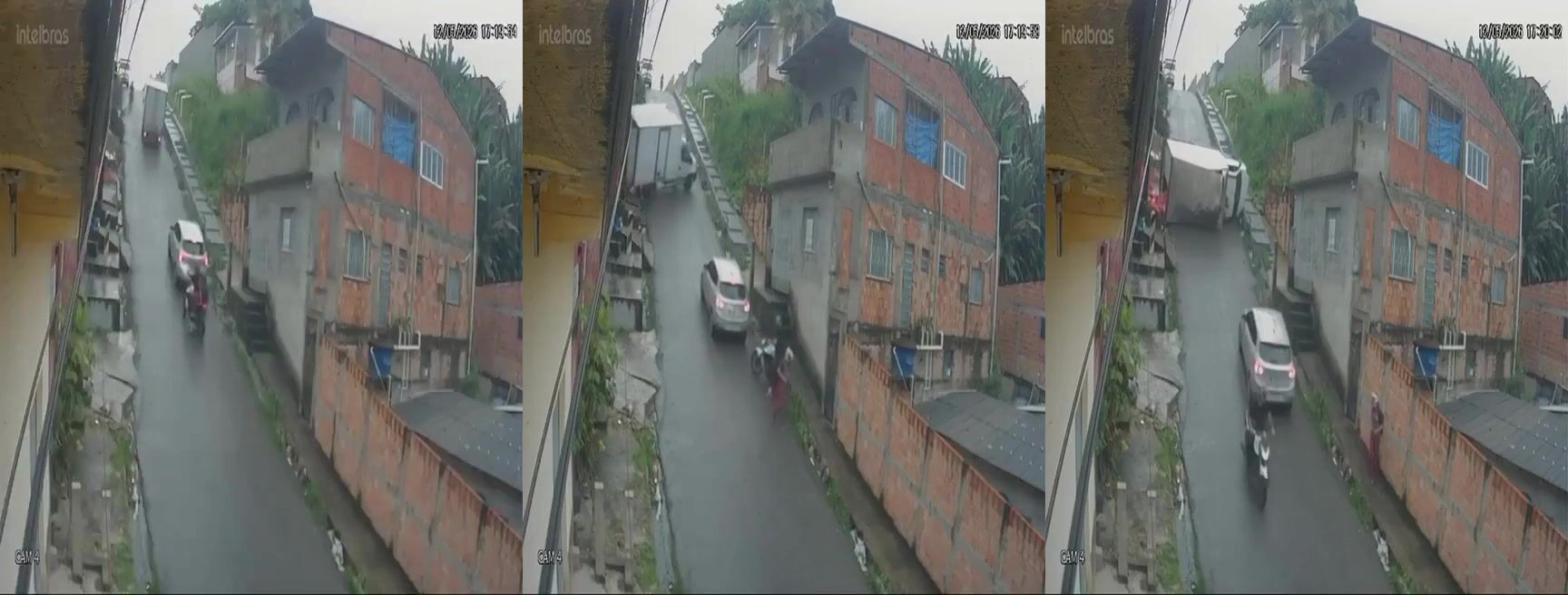 Mundo Novo's 5-Second Miracle: Man Jumps, Truck Tips, Everyone Walks — Reflexes Win