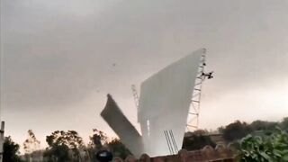 Man critically injured after being swept several feet into the air