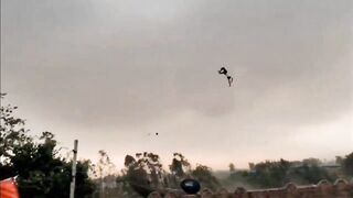 Man critically injured after being swept several feet into the air