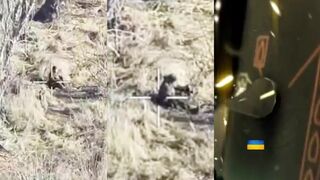 Ru picks up a drone and activates the detonator