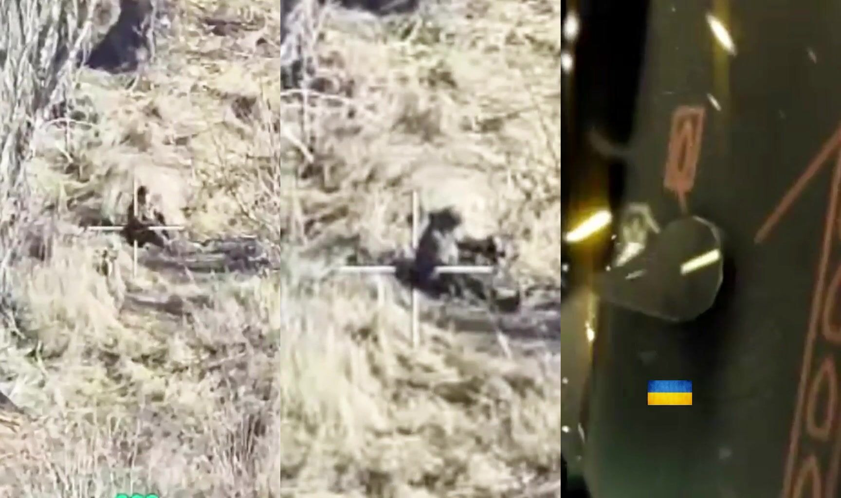 Ru picks up a drone and activates the detonator