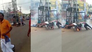 Two Men, One Idol, Zero Brains — Indian Voltage Turns Holy Mission Into Human Sparkle