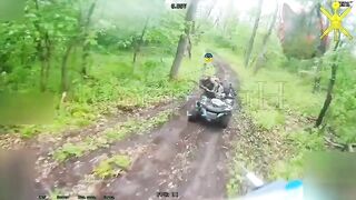 Ukr friends droned on an ATV ride.