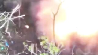Retarded Ukrat fucked by drone, bad timing.
