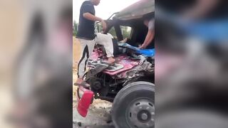 Head On Collision Between Two Trucks Leaves Both Drivers Dead