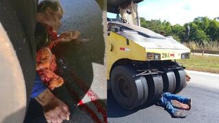 Horrific Death: Elderly Man Crushed to Pulp by Asphalt Roller