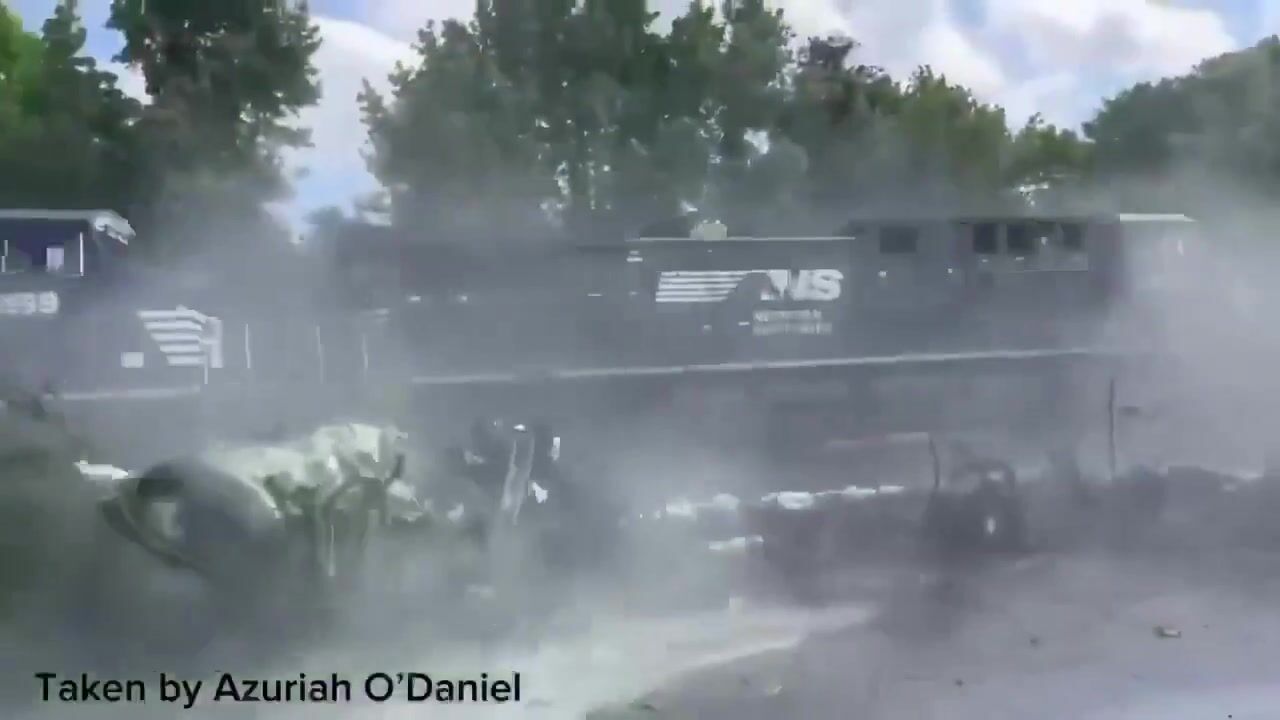 Septic Truck Tries to Beat Train — Train Wins, Truck Blows Up, Driver Lives