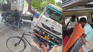 HIt by truck blood pours from face