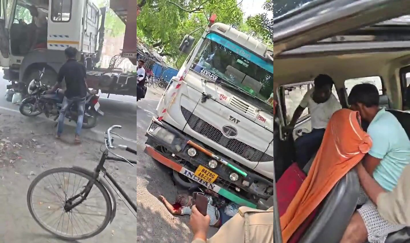 HIt by truck blood pours from face