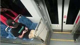 black man kill a woman on the train for no reason