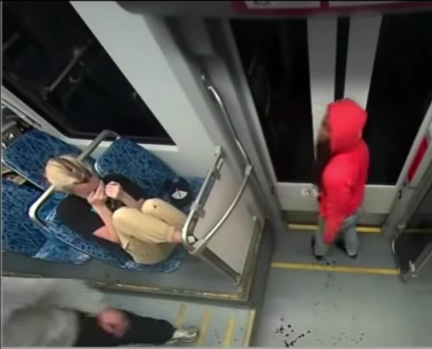 black man kill a woman on the train for no reason
