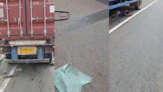 Truck kills man on motorbike