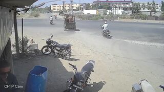 Motorcyclist Killed By Speeding Car In India
