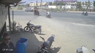 Motorcyclist Killed By Speeding Car In India