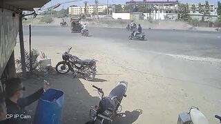 Motorcyclist Killed By Speeding Car In India