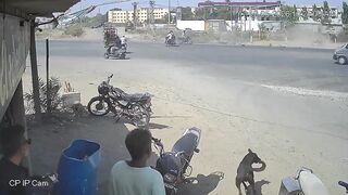 Motorcyclist Killed By Speeding Car In India