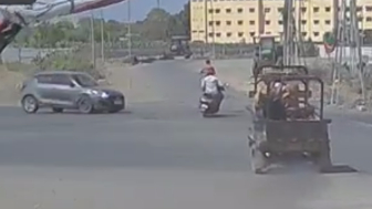 Motorcyclist Killed By Speeding Car In India