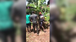 Man Who Beheaded Brother-In-Law With Machete Stripped And Beaten By Mob In Cameroon