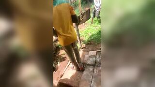 Man Who Beheaded Brother-In-Law With Machete Stripped And Beaten By Mob In Cameroon