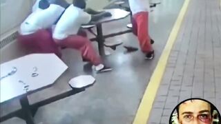 Classic:Inmate stabs handcuffed prison bullys.