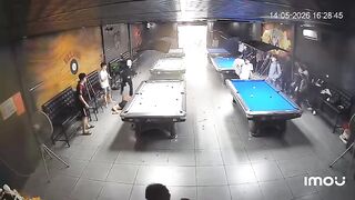 Furious Man Bursts Into Pool Hall and Brutally Attacks His Ex-Girlfriend