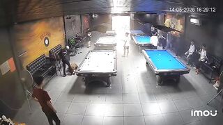 Furious Man Bursts Into Pool Hall and Brutally Attacks His Ex-Girlfriend