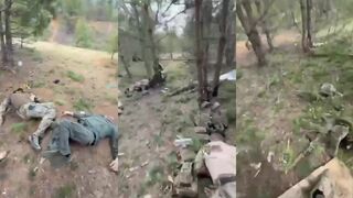 Multiple dead russian soldiers after Himars strike on their position