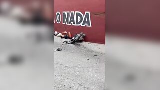 Collision Between Two Motorcycles Leaves Four Dudes In Pain In Suffering