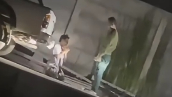 Kneeling Man Gets Kicked By Police Officer In Cambodia