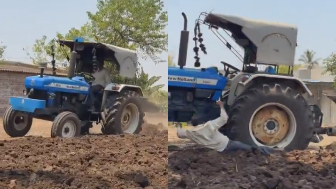 Man Trying To Leave A Moving Tractor Gets Run Over