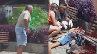Man Stabbed In Chest Walks And  Falls Before Bleeding To Death In Public