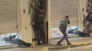 A Military Police Shoot Down Armed Robber in Multiple Gunfire During Pharmacy Heist