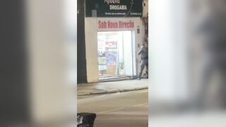 A Military Police Shoot Down Armed Robber in Multiple Gunfire During Pharmacy Heist
