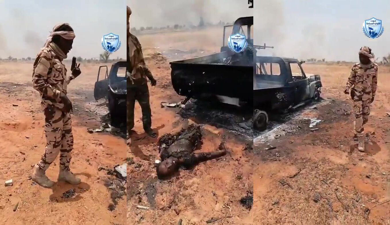 Sudanese Soldiers Expose A Fried RSF Fighter