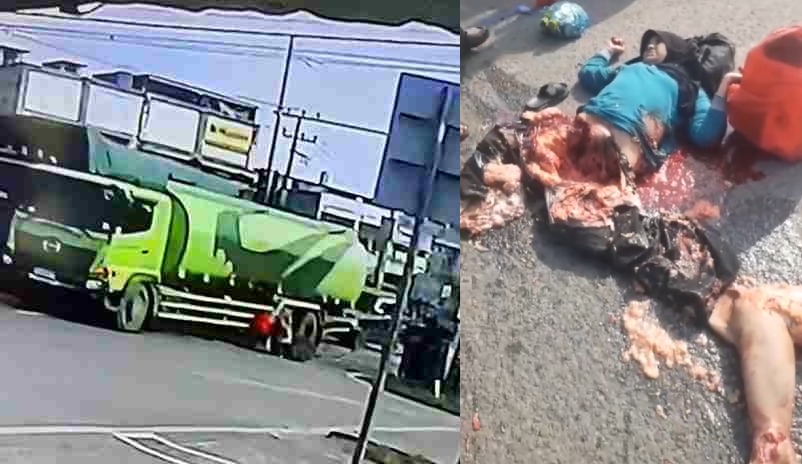 Woman's Lower Half Mangled After Being Run Over by Truck (CCTV & Aftermath)