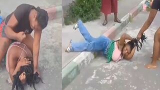 Husband’s Mistress Gets Absolutely Destroyed in Wife’s Savage Street Beating