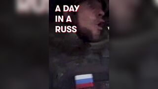 A Russian soldier tried to evade Ukrainian drone but something went wrong.
