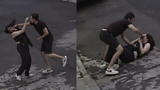 Man Waits in Ambush and Brutally Beats Ex-Girlfriend on Public Road