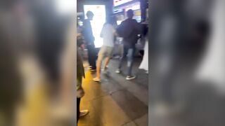 Dude Gets Kicked In The Head Over A Tourist Girl, Left Bleeding In Public