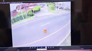 Monk Crossing The Road Hit, Killed By Pickup Truck In Thailand
