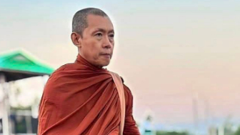 Monk Crossing The Road Hit, Killed By Pickup Truck In Thailand