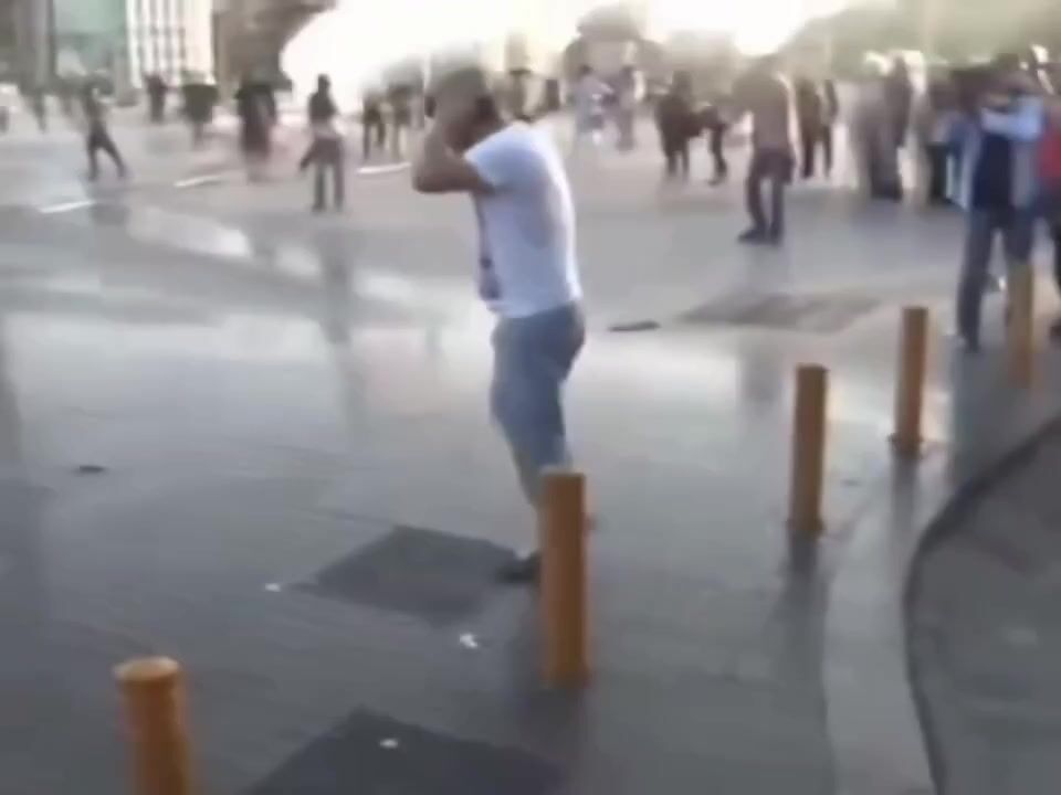 Classic: A man feeling very hot politely asks for someone to cool his face