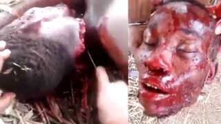 Captured Nigerian Thug Decapitated by Rivals – Head Rolled as Trophy