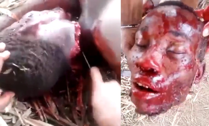 Captured Nigerian Thug Decapitated by Rivals – Head Rolled as Trophy