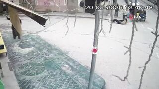 71-Year-Old Man Killed as Car Hits Three Pedestrians in Turkey (Two Angles)