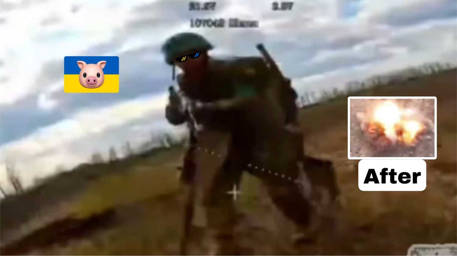 Direct hit + slow mo kill.