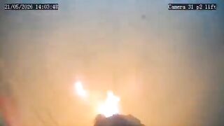 A portable charger explodes inside an elevator, leaving a woman trapped in the flames