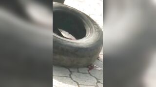 Angry Crowd Burns Thief Alive & Finishes Him with Savage Machete Blows to the Throat