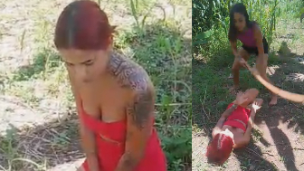 Redhead Chick Clubbed For Cheating On Trafficker